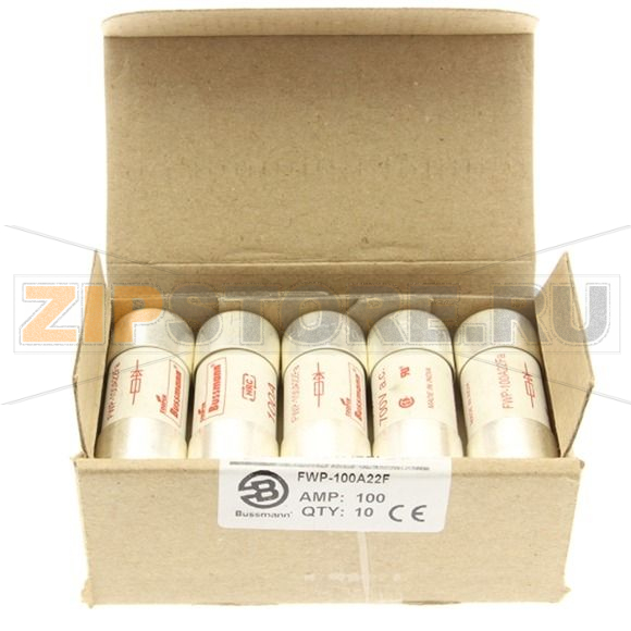 Предохранитель, 100 A, AC 700 В, 200 кА, 22x58 мм, aR, UL Eaton 100A 600V 22X58 INDICATED 22x58 
