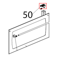 Tappo sup. DX colonnina porta vetro interno linemiss Unox XF 190