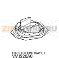 Clip to fix drip tray C.T Unox XBC 405