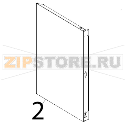 Fianco SX inox Unox XBC 804 Fianco SX inox Unox XBC 804Запчасть на деталировке под номером: 2