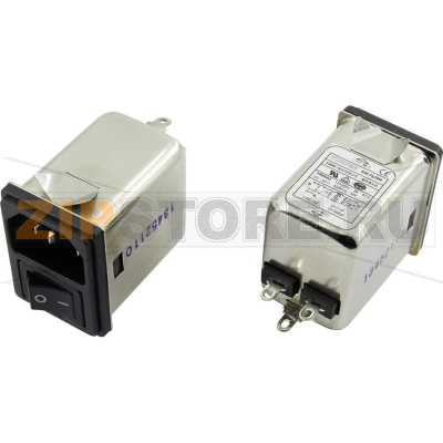 Фильтр сетевой 250 В/AC, 6 А, 0.7 мГн, 41.1x31.6x56 мм, 1 шт Yunpen YR06A3 