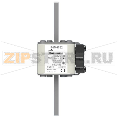 Предохранитель, 400 A, AC 690 В, 200 кА, size 1, 53x69x136 мм, aR, IEC UL Eaton FUSE 400A 690V 