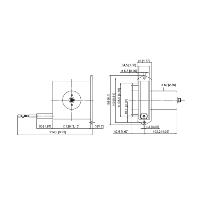 Энкодер тросиковый Turck DW6000-155-PA-H1441 