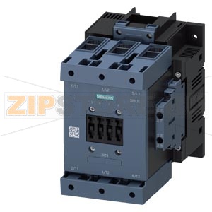 КОНТАКТОР 75КВТ/400V/AC-3, AC/DC УПРАВЛЕНИЕ UC 23-26V AUXIL. КОНТАКТS 2НО+2НЗ, ТИПОРАЗМЕР S6 DRIVE: CONVENTIONAL Siemens 3RT1055-1AB36 