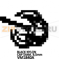 Black nylon cap diam. 9,5mm Unox XBC 605E