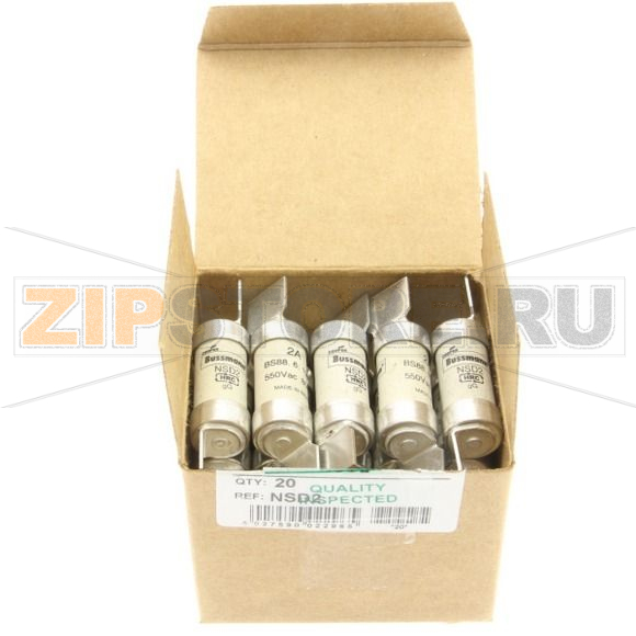 Предохранитель, 6 A, AC 550 В, 80 кА, BS88/F1, 14x59 мм, gL/gG, BS Eaton 6AMP 550V AC BS88 FUSE 