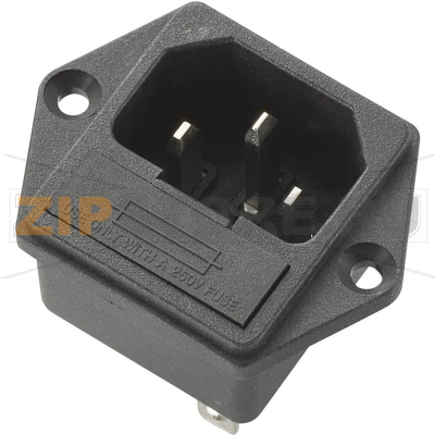 Розетка 10 А, IEC C14, черная, 1 шт TRU Components 717133 