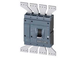 circuit breaker 3VA2 IEC frame 1250 breaking capacity class  M Icu=55kA @ 415 V 4-pole, line protection ETU350,  LSI, In=1250A overload protection Ir=500A ...1250A short circuit protection Isd=1,5... 10 X Ir, Ii=10 x In N conductor protection adjustable (