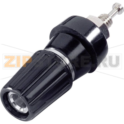 Зажим полюсной 10 А, черный, 1 шт TRU Components 1587894 