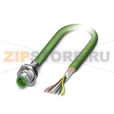 Встраиваемый разъем (вилка) шинной системы Phoenix Contact SACCBP-M12MSB-5CON-M16/2,0-900 INTERBUS, 5 полюсов, M12, экранированный, с механическим ключом В-типа, монтаж с задней части стенки / резьбовое крепление M16, с кабелем шины длиной 2 м, 3 x 2 x 0,25 мм².Минимальный заказ: 1 шт.Упаковка: 1 шт.