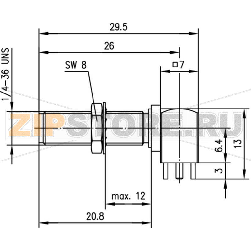 Разъем SMA, 50 Ом, 1 шт Telegärtner J01151A0921 