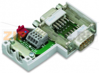 Разъем полевой шины PROFIBUS; с розеткой и вилкой D-Sub; 9-пол.; светло-серые Wago 750-970