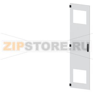 SIVACON, door, left, with cutout for filter fan, with ventilation openings H: 2000 mm, W: 450 mm, RAL 7035, Protection class 1 Siemens 8MF1070-2UT15-3BA2 