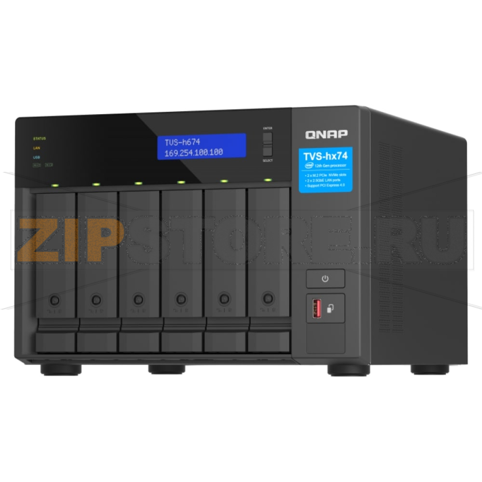 Накопитель сетевой QNAP TVS-H674 