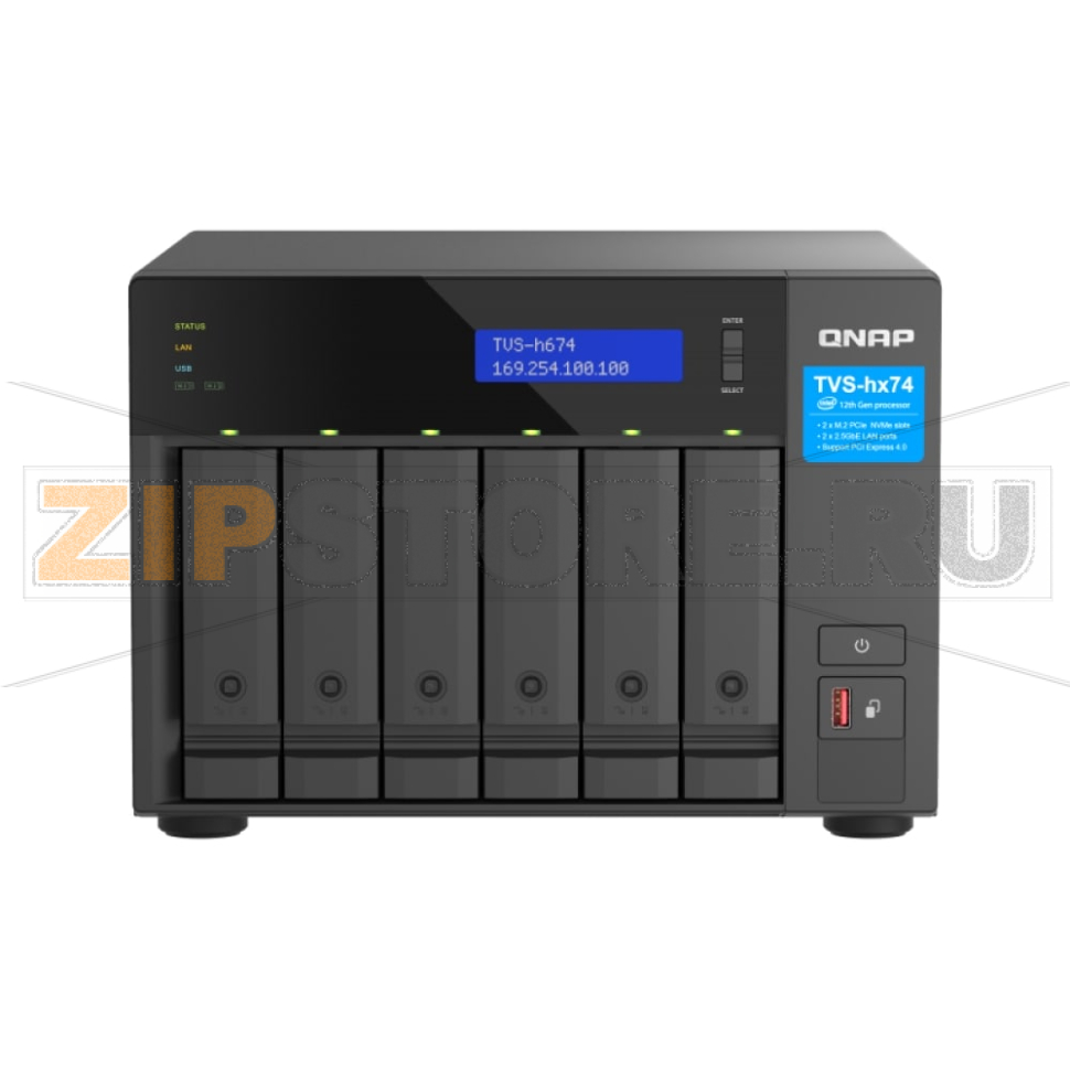 Накопитель сетевой QNAP TVS-H674 
