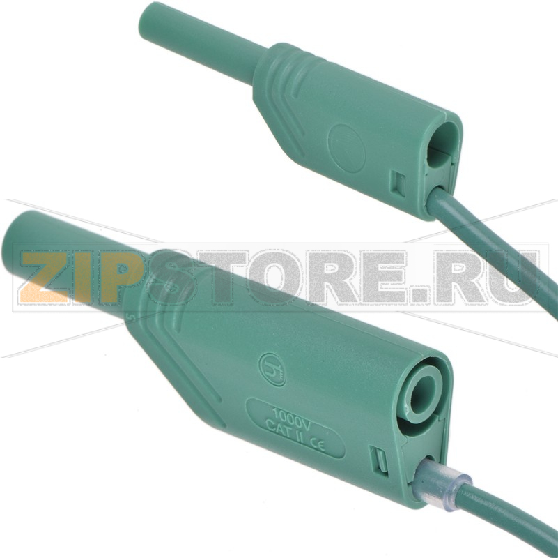 Провод испытательный 1 м, 10 A, 1000 В/AC/DC, зеленый Hirschmann 975163104 