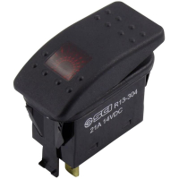 Переключатель клавишный 14 В/DC, 21 А, 1 x выкл/вкл, 1 шт SCI R13-304A8A