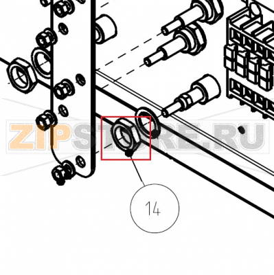 Dado M14 h=5mm Zn Imesa ES 10                                  Dado M14 h=5mm Zn Imesa ES 10Запчасть на сборочном чертеже под номером: 14Название запчасти на итальянском языке: Dado M14 h=5mm Zn Imesa ES 10