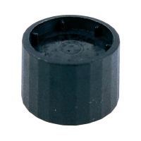 Ручка поворотная, рифленая ось, черная, диаметр оси: 6 мм, K12 Cliff CL172877B