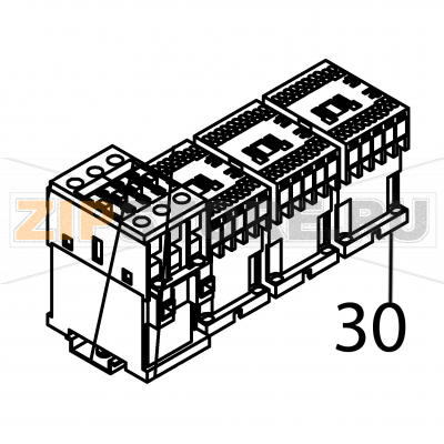 Contactor (extractor or condenser) Fagor FI-2700I Contactor (extractor or condenser) Fagor FI-2700IЗапчасть на деталировке под номером: 30Название запчасти Fagor на английском языке: Contactor (extractor or condenser) FI-2700I.