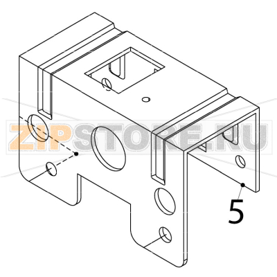 Bracket - actuator motor Hoshizaki IM-65NE-25 Bracket - actuator motor Hoshizaki IM-65NE-25Запчасть на деталировке под номером: 5