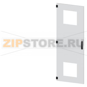 SIVACON, door, left, with cutout for filter fan, with ventilation openings H: 1800 mm, W: 600 mm, RAL 7035, Protection class 1 Siemens 8MF1860-2UT15-3BA2 