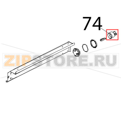 Porta lampada serie 2 per, lampada alogena Unox XV 203G Porta lampada serie 2 per, lampada alogena Unox XV 203GЗапчасть на деталировке под номером: 74