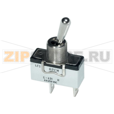 Тумблер 250 В/AC, 6 А, 2 x вкл/вкл, 1 шт APEM 6-646H/2 