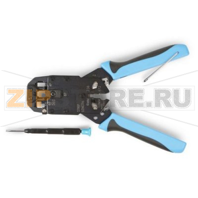 Hyperline HT-2008A Инструмент обжимной для RJ-45, RJ-12, RJ-11 (8P8C, 6P6C, 6P4C, 4P4C), профессиональный 