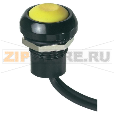 Кнопка 28 В/DC, 5 А, 1 x выкл/вкл, без фиксации, IP67, 1 шт APEM ICR3SAD7/1 