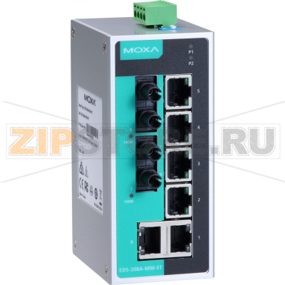 Коммутатор MOXA EDS-208A-MM-ST-T 