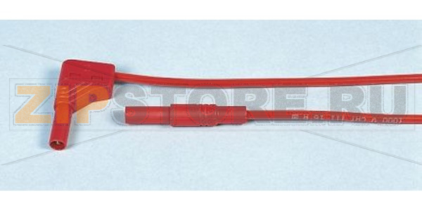 Провод испытательный 0.5 м, 16 A, 1000 В/AC/DC, черный Hirschmann 934080100 