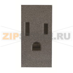 Розетка модульная US стандарта с заземлением, 2P+E, 1M, 15 А, 127 В, антрацитовый ABB 2CLA212800N1801 