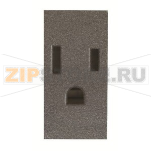 Розетка модульная US стандарта с заземлением, 2P+E, 1M, 15 А, 127 В, антрацитовый ABB 2CLA212800N1801 