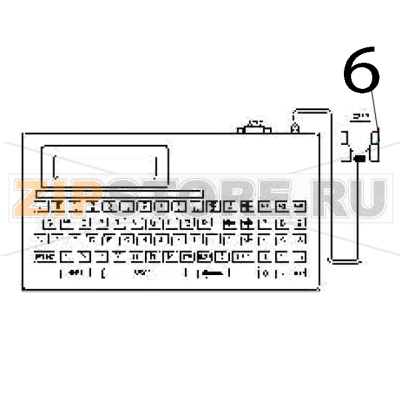 KP-200 Plus, stand-alone keyboard unit TSC DA200 KP-200 Plus, stand-alone keyboard unit TSC DA200Запчасть на деталировке под номером: 6