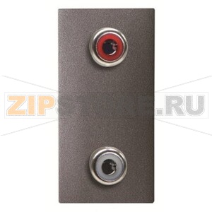Механизм 2xRCA разъёма, одномодульный, антрацитовый ABB 2CLA215520N1801 