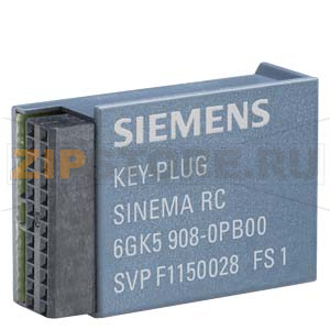 KEY-PLUG SINEMA RC, Removable data storage medium for enabling of the connection to SINEMA Remote Connect for S615 and SCALANCE M for simple device replacement in event of fault and for Recording of configuration data Siemens 6GK5908-0PB00 