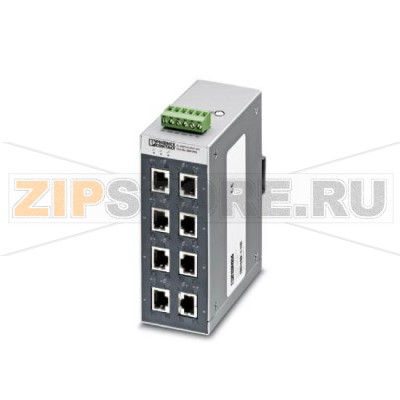 Коммутатор Ethernet для широкого температурного диапазона Phoenix Contact FL SWITCH SFNT 8TX 8 портов TP-RJ45, автоопределение скорости передачи данных - 10 или 100 Мбит/с (RJ45), функция Autocrossing, считывание сообщений о приоритете QoS, установка рамок безопасности.Минимальный заказ: 1 шт.Упаковка: 1 шт.
