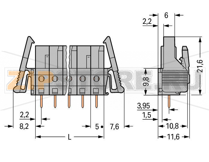 MCS MIDI Classic Розетка под пайку THT; 0.6 x 1.0 mm solder pin; прямые; Фиксирующий рычаг; Шаг контактов 5 мм; 17-пол.; серые Wago 232-147/039-000 Встроенные тестовые порты для тестовых штекеров O 2 ммДля соединений "провод-провод" и "плата-провод"Выходы под печатные платы с защитой от касанияЛегко идентифицируемые входы и выходы печатной платыВозможны варианты кодировки...
