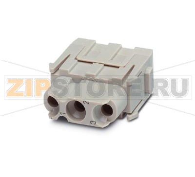 Модуль HEAVYCON для установки гнездовых контактов Phoenix Contact HC-M-03-MOD-BU 3-полюсный, подключение обжимом.Минимальный заказ: 2 шт.Упаковка: 2 шт.