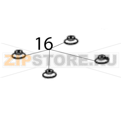 Feet Hurakan HKN-FR1GM Feet Hurakan HKN-FR1GMЗапчасть на деталировке под номером: 16