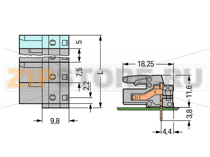 MCS MIDI Classic Розетка под пайку THT; 0.6 x 1.0 mm solder pin; угловые; Шаг контактов 7,5 мм; 13-пол.; серые Wago 232-843/045-000 Встроенные тестовые порты для тестовых штекеров O 2 ммДля соединений "провод-провод" и "плата-провод"Выходы под печатные платы с защитой от касанияЛегко идентифицируемые входы и выходы печатной платыВозможны варианты кодировки...
