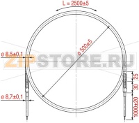 ТЭН С ЗАЩИТОЙ НАГРЕВАТЕЛЬНОГО ЭЛЕМЕНТА RSV-250 900W 230V