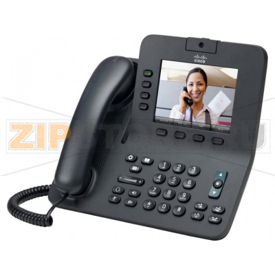 IP-видеотелефон 48 В/DC, 2xGE, 4 линии, RJ-45, 640х480 пкс, RJ-9/Bluetooth Cisco CP-8945-K9 
