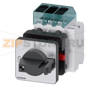 Главный выключатель 3-пол., Iu 40A рабоч.коммутация при AC-23 A при 400В 15,0кВт фронт уст. базовая устан. с центр.отверст. 22,5мм ручка черный черный 48 x 48мм с доп.конт. 1NO+1NC Siemens 3LD3350-1TK11 