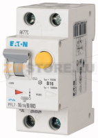 Выключатель автоматический дифференциальный 16/0,03А (AC, DC), 1+N Eaton PFL7-16/1N/C/003-A-DE