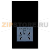 Розетка 220/115 В, 20 ВА, чёрный бархат ABB 2CKA002130A0295