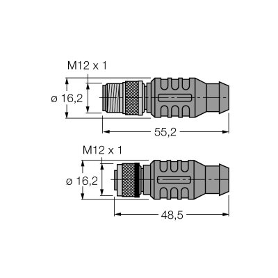 Кабель PROFIBUS Turck RSSW-D9-RKSW-451-2M-2M 