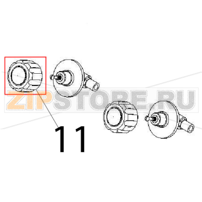 Red ring knob Angelo Po 191PI2V Red ring knob Angelo Po 191PI2VЗапчасть на деталировке под номером: 11