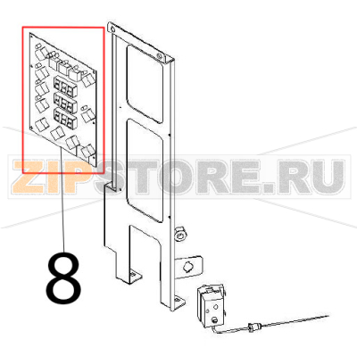 Display PCB Angelo Po BX101E Display PCB Angelo Po BX101EЗапчасть на деталировке под номером: 8